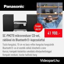 Panasonic SC-PM270 mikro Hi-Fi, CD, rádió, Bluetooth kapcsolat, USB,