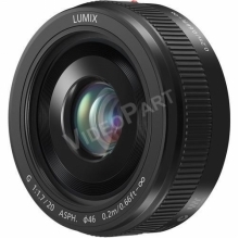 Lumix H-H020AE-K Mikro 4/3-os rendszerű,pancake típusú Lumix G objektív; 20 mm (35 mm ekv.: 40 mm) - fekete