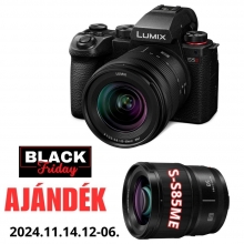 LUMIX DC-S5M2KE,  Full-frame, tükör nélküli készülékváz + S-R2060 optika - 2024BF