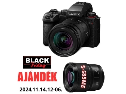 LUMIX DC-S5M2KE,  Full-frame, tükör nélküli készülékváz + S-R2060 optika - 2024BF