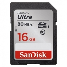 SanDisk 16GB ULTRA SD , CL10, 80Mbps