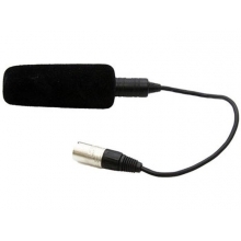 kamera atmoszféra mikrofon beépített kábel, 3pin XLR csatlakozó, fantomtáp., szélzajszűrő szivacs, fém, fekete