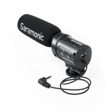 Saramonic SR-M3, kamera puskamikrofon külön mikrofon bemenettel és fejhallgató kimenettel 