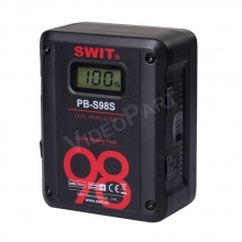 SWIT PB-S98S, 98Wh,6.8Ah V-lock akkumulátor, SONY & RED power info, 2x D-tap, 1x USB, LCD kijelző