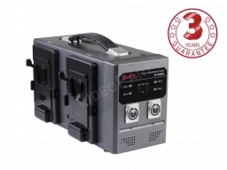 SWIT PC-P430S, 4 db V-lock akkumulátor együttes gyorstöltése vagy 2 db kameratápegység
