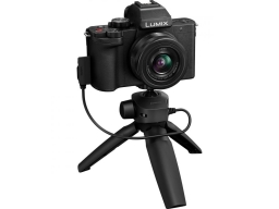 LUMIX DC-G100DVEGK, 4K MFT MILC fényképezőgép videobloggerek és tartalomkészítők számára H-FS12032 objektívvel és DMW-SHGR1 állvány-markolattal