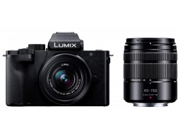 LUMIX DC-G100DWEGK, 4K MFT MILC fényképezőgép videobloggerek és tartalomkészítők számára H-FS12032 és H-FS45150 objektívekkel