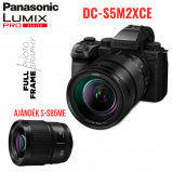 LUMIX DC-S5M2XCE FullFrame,4K fényképezőgép váz + S-S50 optika