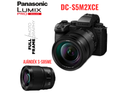 LUMIX DC-S5M2XCE FullFrame,4K fényképezőgép váz + S-S50 optika