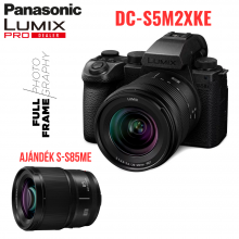 LUMIX DC-S5M2XKE FullFrame,4K fényképezőgép váz + R2060