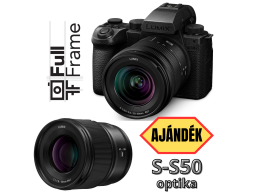 LUMIX DC-S5M2KE,  Full-frame, tükör nélküli készülékváz + S-R2060 optika - 2024BF