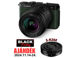 LUMIX DC-S9KE-G Full-Frame kompakt fényképezőgép váz és S-R2060 optika - olivazöld - 2024BF